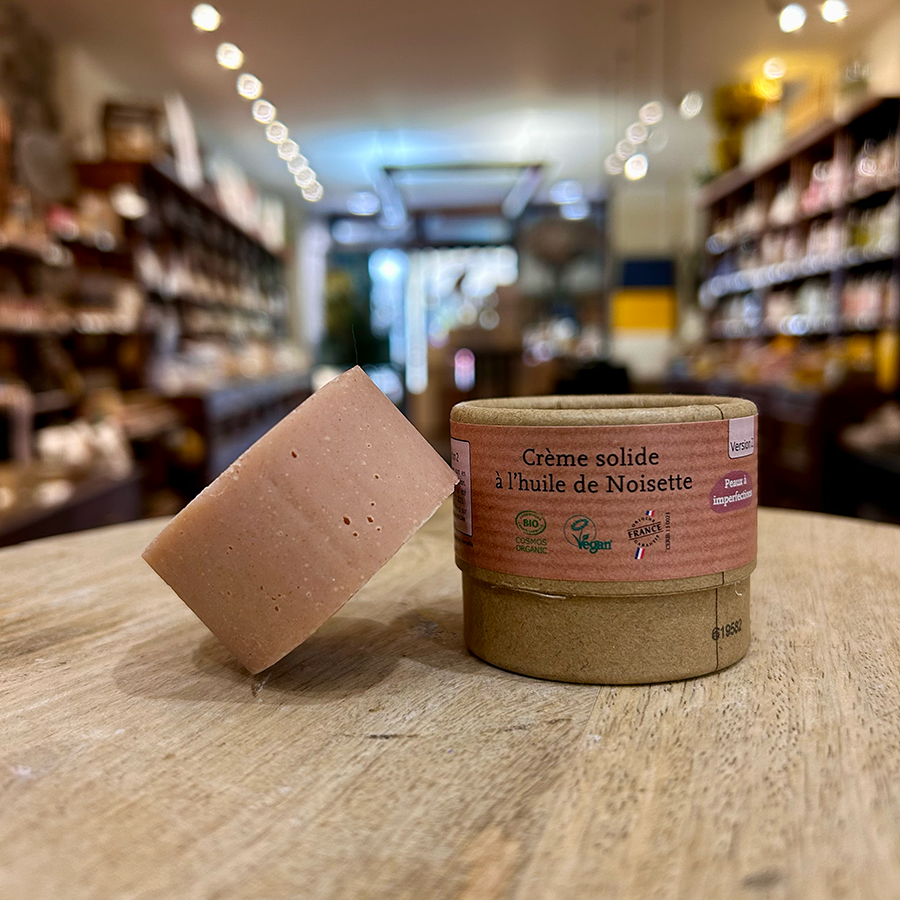Crème solide à l'huile de noisette