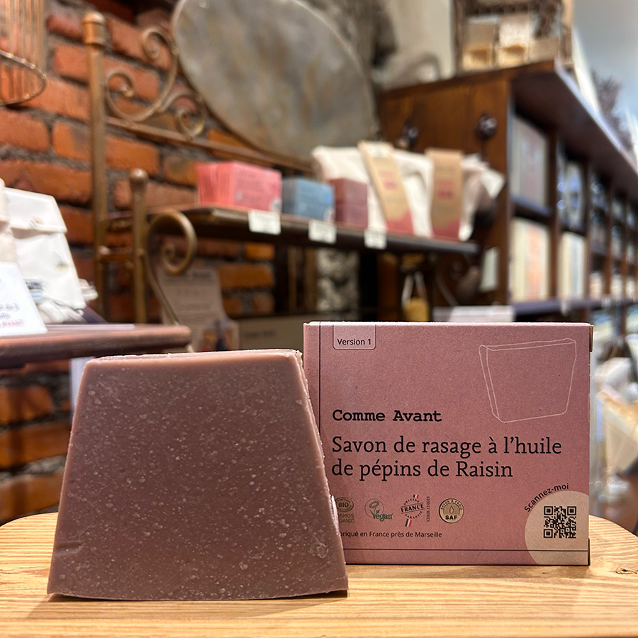 Savon Rasage Huile Pépins Raisin