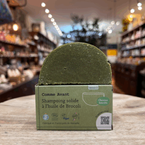 Shampoing solide cheveux colorés ou bouclés à l'huile de brocoli