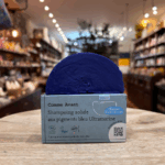 Shampoing solide cheveux blonds/blancs aux pigments bleu Ultramarine